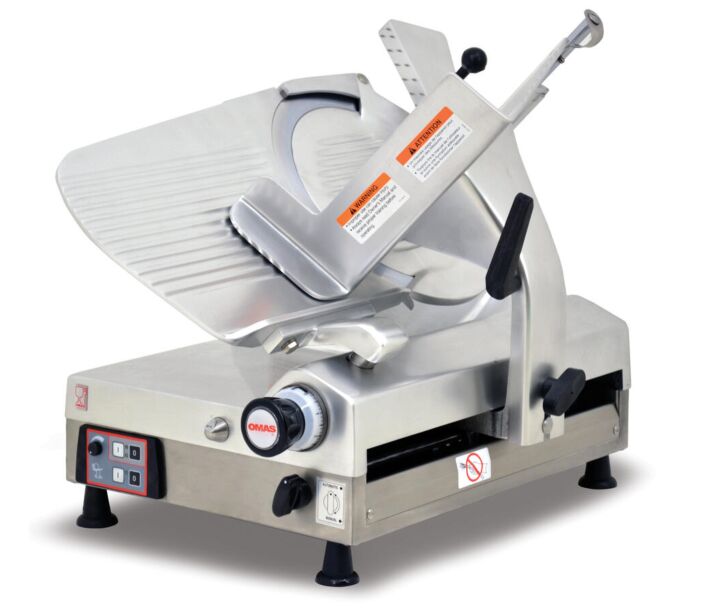 Omas 13" Blade Gear-Driven Heavy-Duty Automatic Slicer - 110V, 0.5 HP - USA