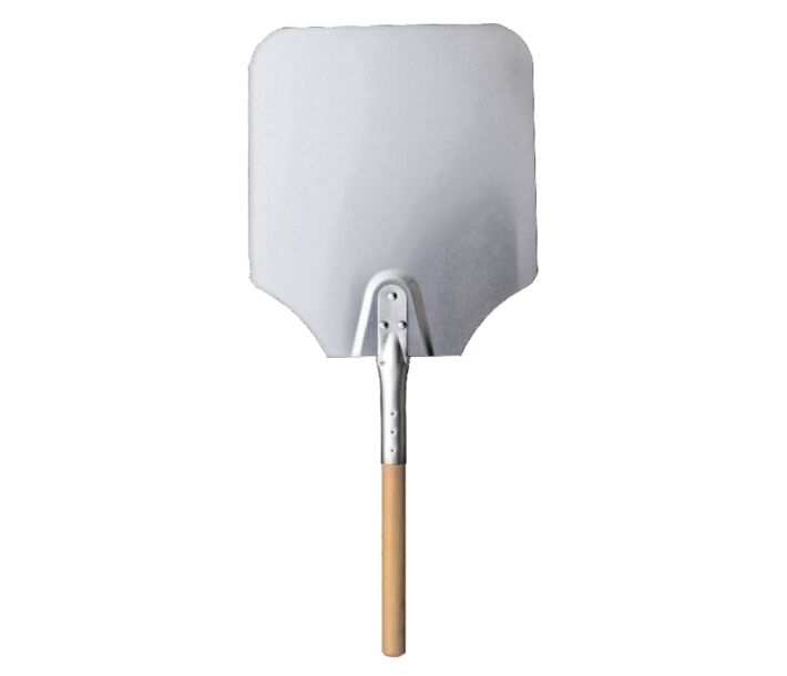 Omcan 12″ x 14″ Aluminum Pizza Peel with 12″ Wood Handle - USA