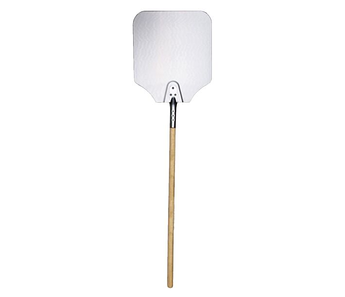 Omcan 12″ x 14″ Aluminum Pizza Peel with 38″ Wood Handle - CA
