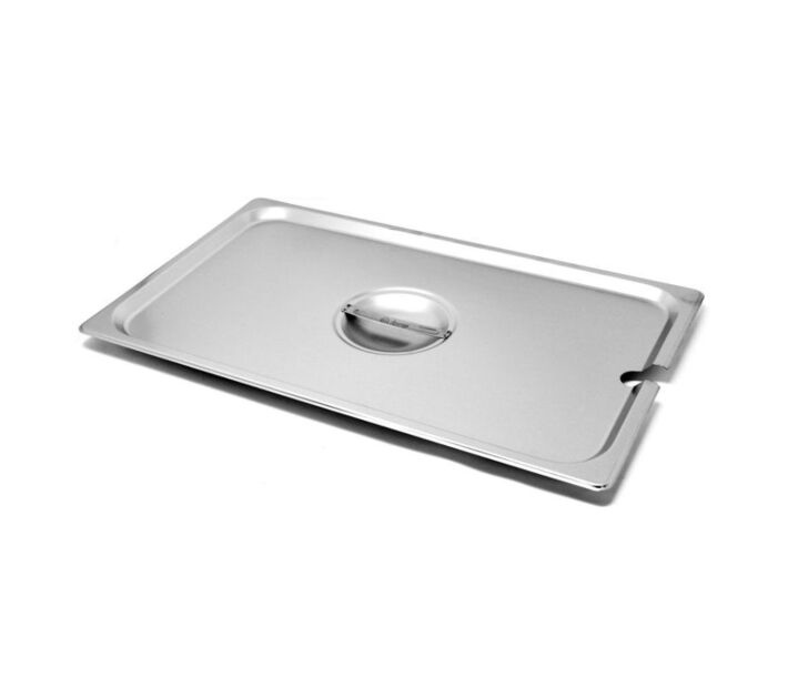 Omcan Full Size Slotted Stainless Steel Steam Table Pan Cover - USA