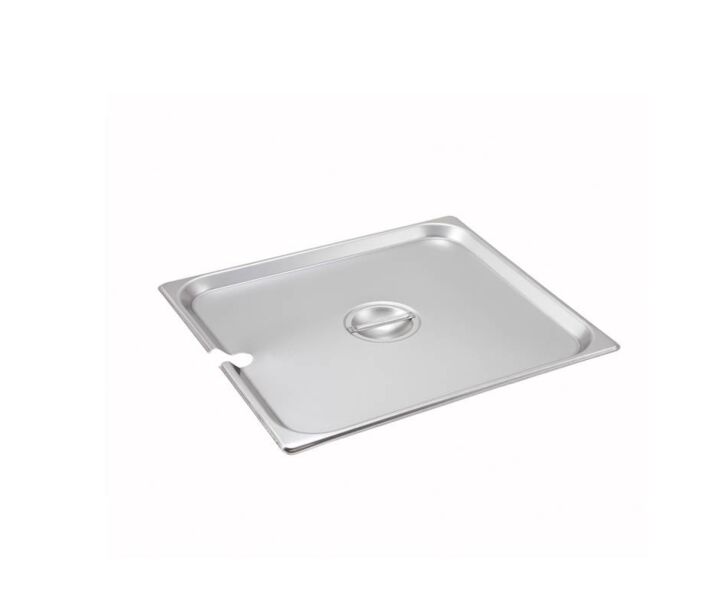 Omcan 1/2 Size Slotted Stainless Steel Steam Table Pan Cover - CA