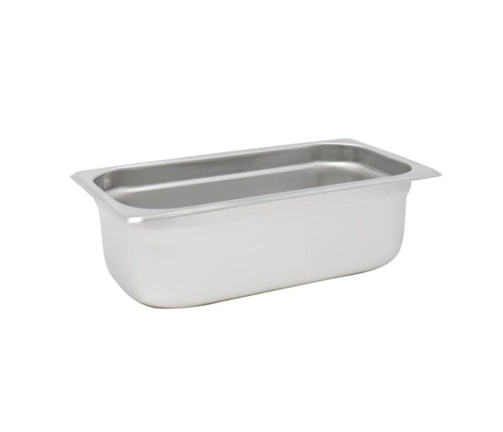 Omcan 1/3 Size Stainless Steel Steam Table Pan - 4" Deep - CA