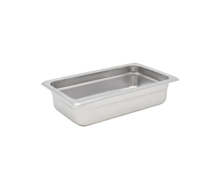 Omcan 1/4 Size Stainless Steel Steam Table Pan - 2.5" Deep - CA