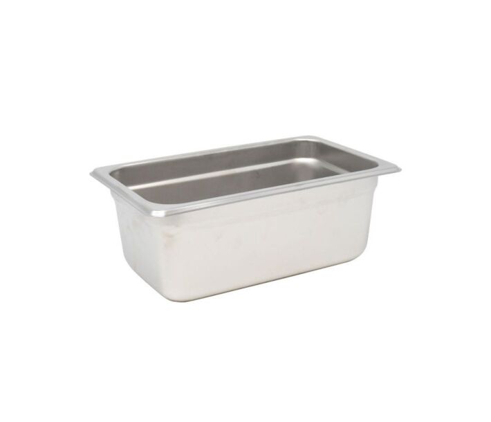 Omcan 1/4 Size Stainless Steel Steam Table Pan - 4" Deep - CA