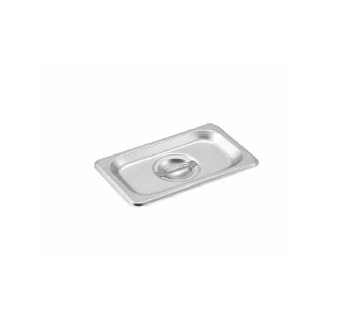 Omcan 1/2 Size Solid Stainless Steel Steam Table Pan Cover - USA
