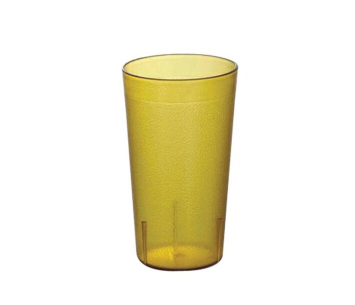 Omcan 80338 12 oz Amber Pebbled Tumbler - CA