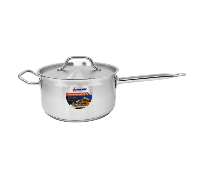 Omcan 6 QT Sauce Pan with Cover & Handle - CA