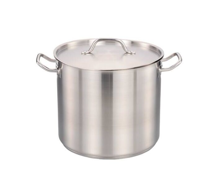 Omcan 24 QT/22.8 L Stock Pot with Cover - CA