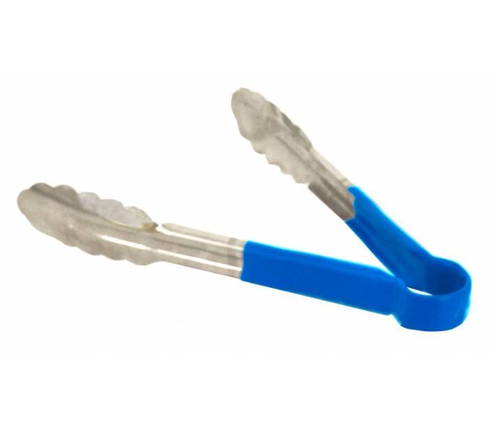 Omcan 9" Heavy-Duty Utility Tong - Blue Handle - CA