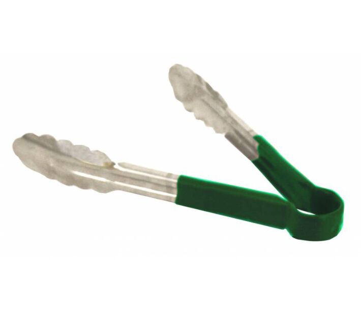 Omcan 9" Heavy-Duty Utility Tong - Green Handle - CA