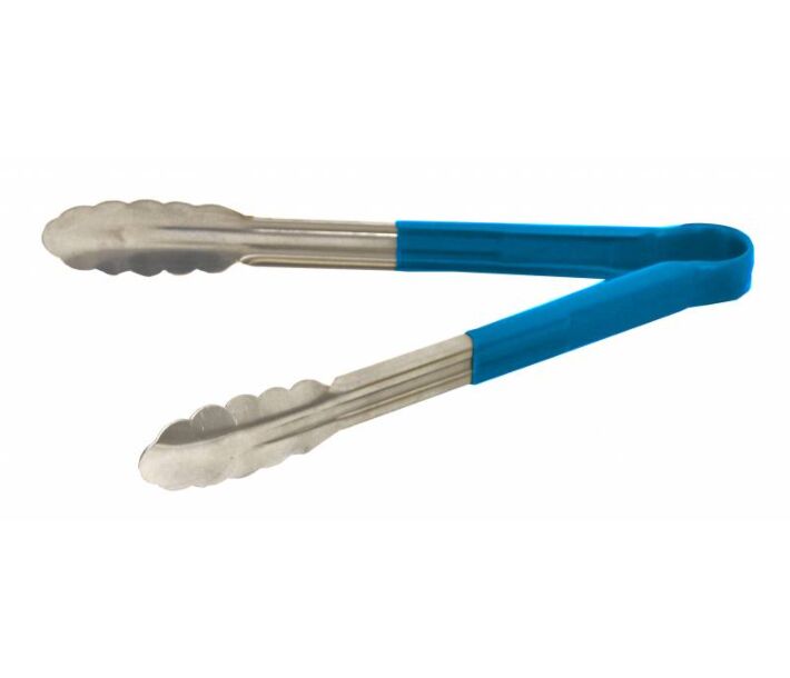 Omcan 12" Heavy-Duty Utility Tong - Blue Handle - CA