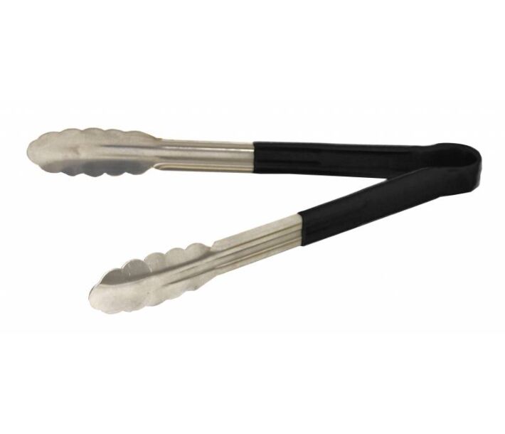 Omcan 12" Heavy-Duty Utility Tong - Black Handle - CA