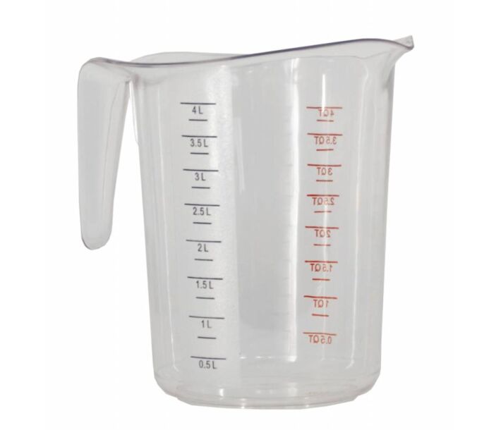 Omcan 4 qt / 4 L Clear Polycarbonate Measuring Cup - USA