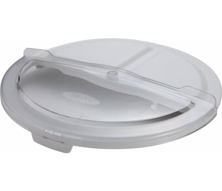 Omcan Polycarbonate + Polypropylene Rotating Lid with 20 oz. Clear Scoop for 20-Gallon Round Ingredient Bin - USA