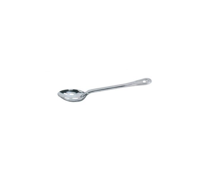 Omcan 13" Heavy-Duty Slotted Stainless Steel Basting Spoon - CA