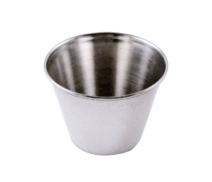 Omcan 2 1/2 oz. Stainless Steel Round Sauce Cup-Pack of 12 - CA