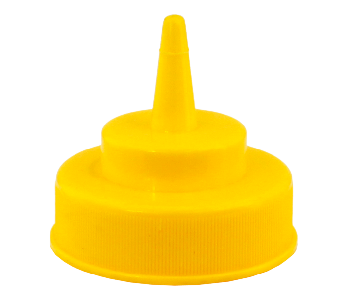 Omcan Yellow Cap for Wide Mouth Squeeze Bottles - 12/16/24/32 oz. - USA