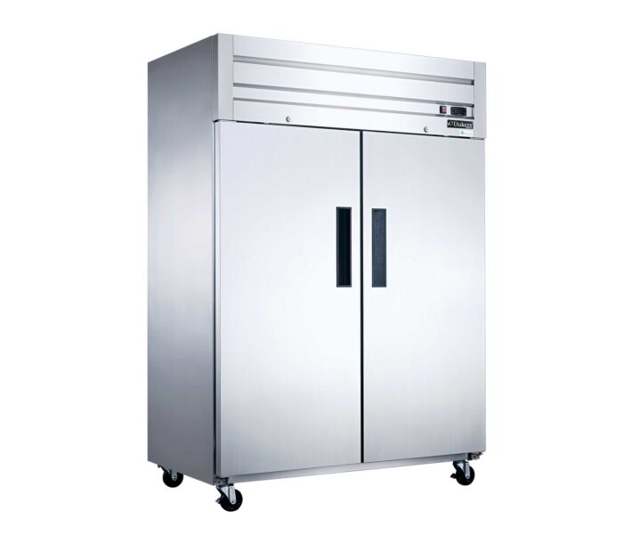 Dukers D55AR 55" Stainless Steel Commercial Reach-In Refrigerator, 41.73 Cu. Ft. - 115V - USA