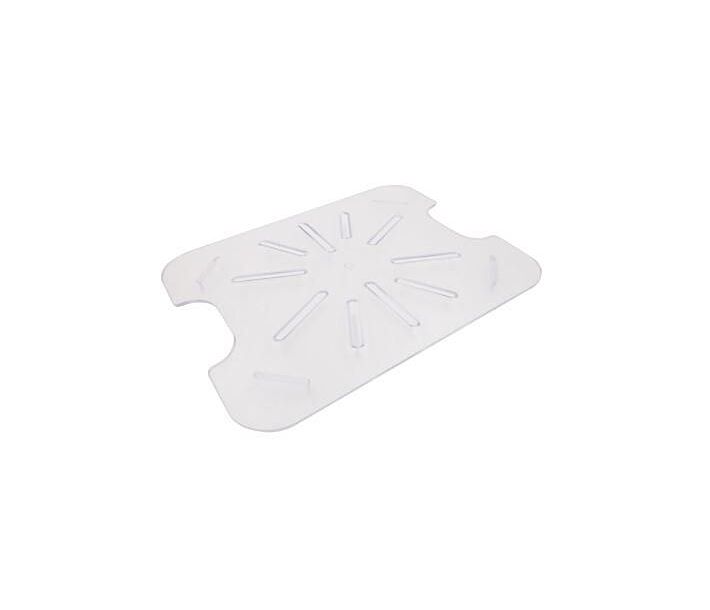 Omcan Sixth (1/6) Size Clear Polycarbonate Drain Shelf for Food Storage Pans - CA