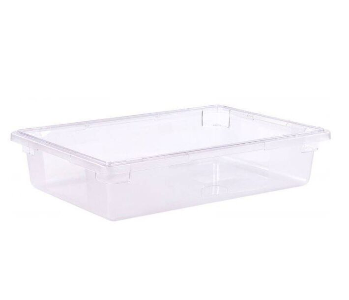 Omcan 18" x 26" x 6" Clear Rectangle Polycarbonate Full-Size Food Storage Container - CA