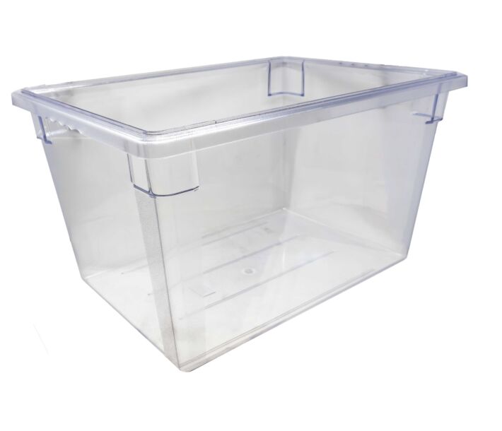 Omcan 18" x 26" x 15" Clear Rectangle Polycarbonate Full-Size Food Storage Container - USA