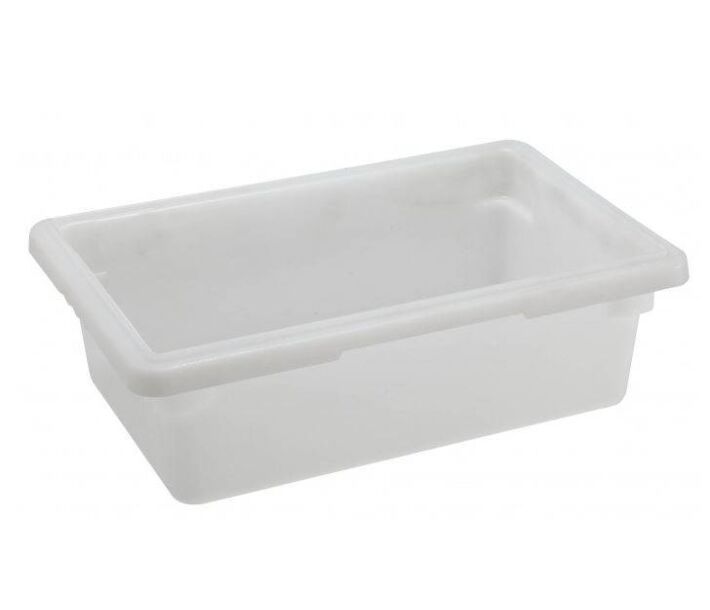 Omcan 12" x 18" x 9" White Rectangle Polypropylene Food Storage Container - USA