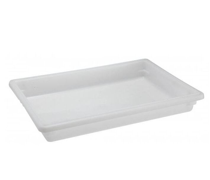 Omcan 18" x 26" x 3.5" White Rectangle Polypropylene Food Storage Container - USA