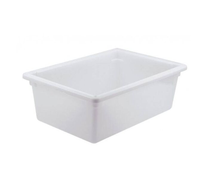Omcan 18" x 26" x 9" White Rectangle Polypropylene Food Storage Container - USA