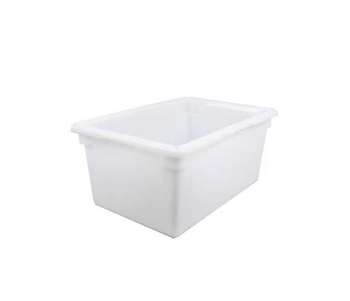 Omcan 18" x 26" x 12" White Rectangle Polypropylene Food Storage Container - USA