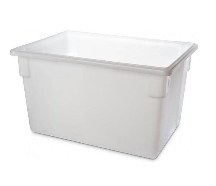 Omcan 18" x 26" x 15" White Rectangle Polypropylene Food Storage Container - USA