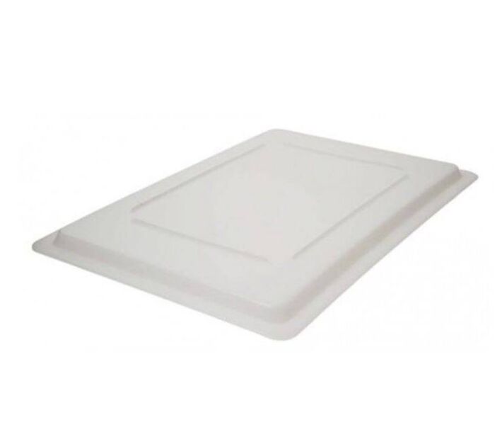 Omcan Full-Size Polypropylene White Rectagular Lid for 18" x 26" Food Storage Container - USA