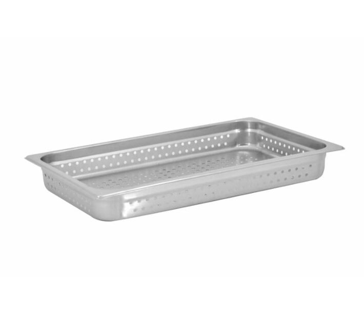 Omcan Full-Size Perforated Stainless Steel Steam Table Pan - 2.5" Deep - USA