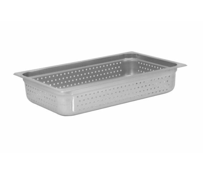 Omcan Full-Size Perforated Stainless Steel Steam Table Pan - 4" Deep - CA