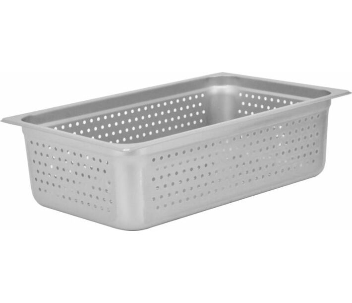 Omcan Full-Size Perforated Stainless Steel Steam Table Pan - 6" Deep - CA