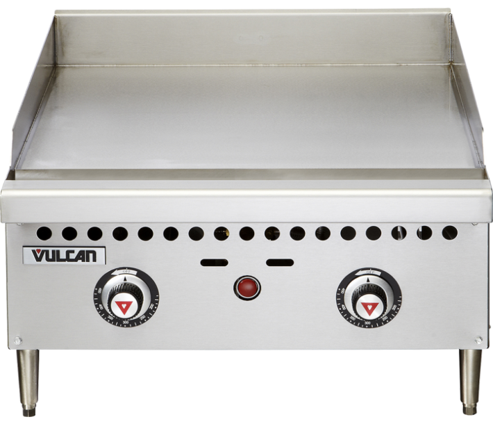 Vulcan VCRG24-T - 24" Snap-Action Thermostatic Gas Griddle Natural Gas - 50,000 BTU - USA