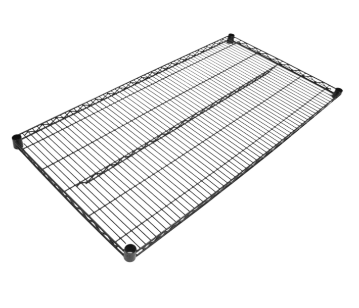 Zanduco 24" x 48" Black Commercial Epoxy Wire Shelf - NSF - USA