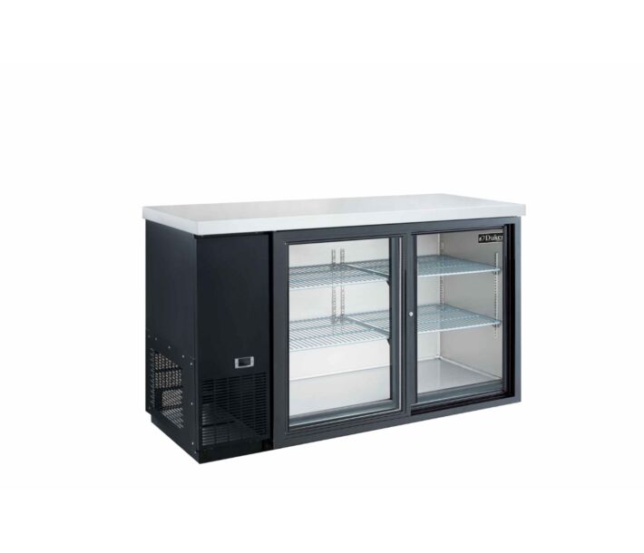 Dukers DBB48-S2 48" Commercial Back Bar Cooler with 2 Doors - 11.23 Cu. Ft. - USA