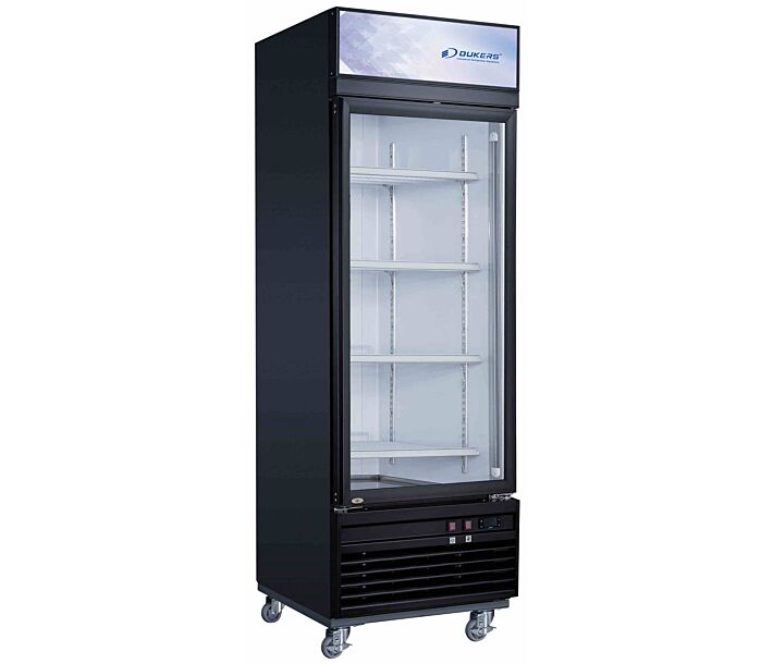 Dukers DSM-15F 15" Commercial Single Door Glass Door Merchandiser Freezer - 13.60 Cu. Ft. - USA