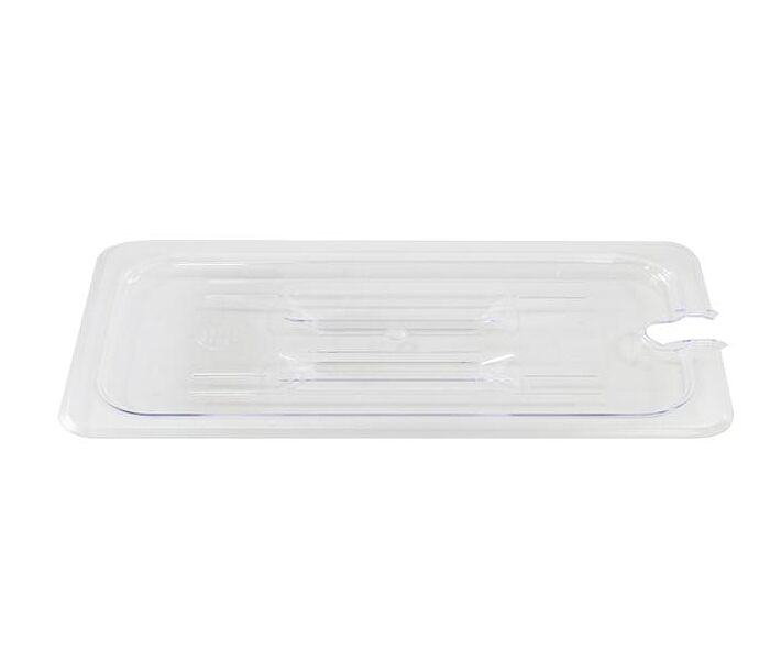 Omcan Ninth (1/9) Size Food Pan Clear Polycarbonate Slotted Cover - USA
