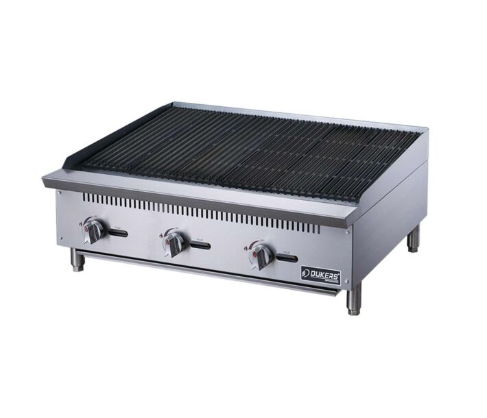 Dukers DCCB36 36" Commercial Gas Countertop Radiant Charbroiler - 105,000 BTU - USA