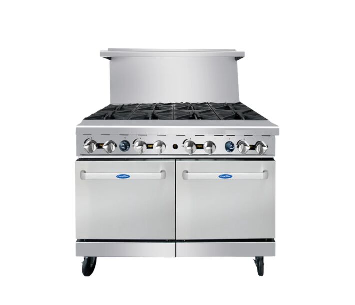 Atosa AGR-8B 48" Gas 8-Burner Range with 2 Standard Ovens - 256,000 BTU - CA