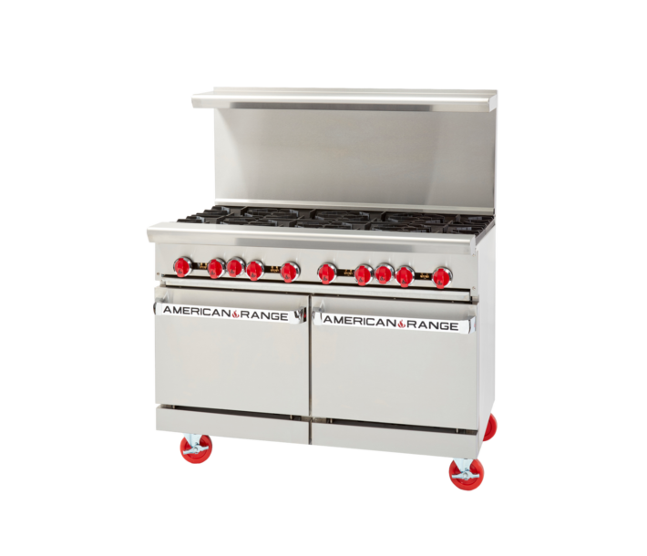 American Range AR-12G-6B 48" Heavy Duty Gas Range with 12" Griddle - 266,000 BTU - USA