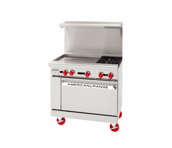 American Range AR-24G-2B 36" Heavy Duty Gas Range with 24" Griddle - 139,000 BTU - CA
