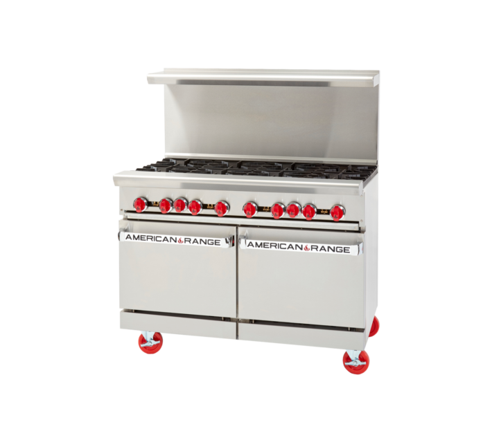 American Range AR-24G-4B 48" Heavy Duty Gas Range with 24" Griddle - 222,000 BTU - USA