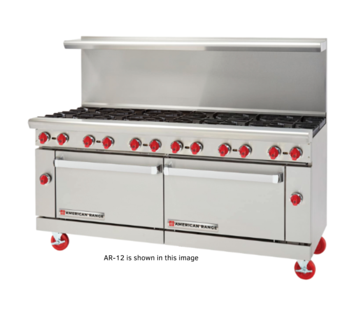 American Range AR-48G-4B 72" Heavy Duty Gas Range with 48" Griddle - 278,000 BTU - USA