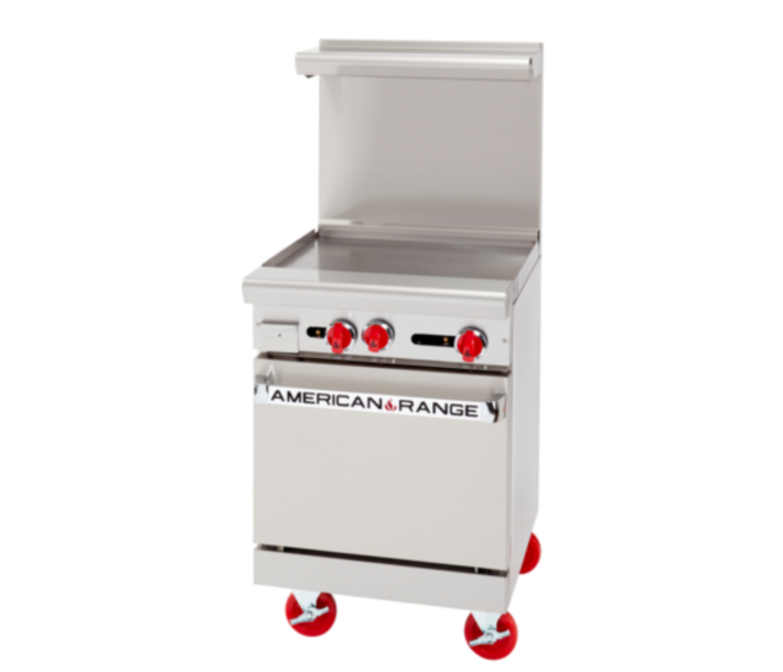American Range AR-24G 24" Heavy Duty Gas Range with 24" Griddle - 227,000 BTU - CA