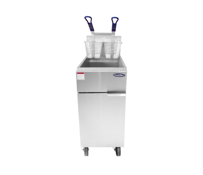 Atosa ATFS-50ES-NG 16" Floor Gas Fryer with 50 lb. Capacity, 4 Burners, and Manual Control - 88 000 BTU - CA