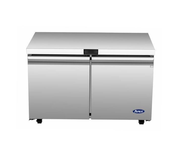 Atosa AUF48SD 48" Stainless Steel Two Door Undercounter Freezer – 12 Cu. Ft. - CA