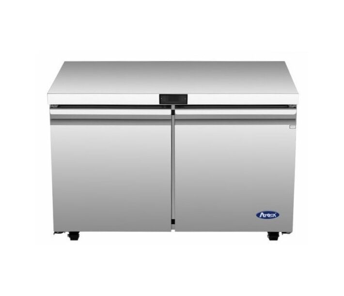 Atosa AUF48SD 48" Stainless Steel Two Door Undercounter Freezer 12 cu.ft. Capacity - 115V - CA