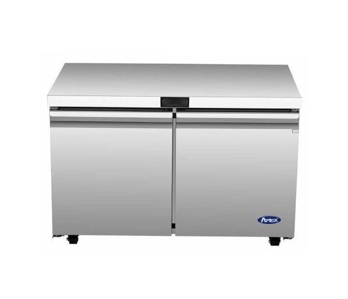 Atosa AUR48SD 48" Stainless Steel Two Door Undercounter Refrigerator with 12 cu.ft. Capacity - 115V - CA